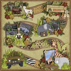 Animal Kingdom scrapbook layout