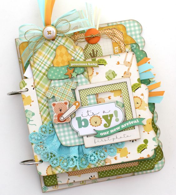 Baby Scrapbook Page inspiration and Baby Scrapbook Albums that are too  cute! — Scrapbooking Daily